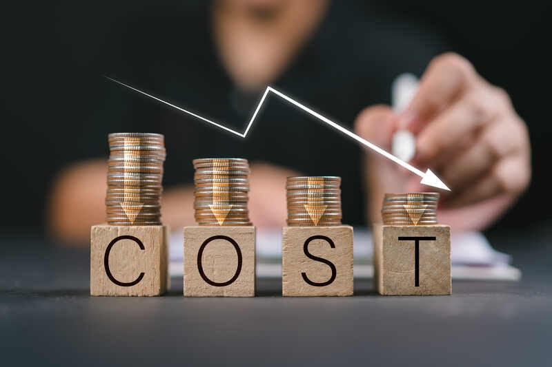Graph showing cost savings
